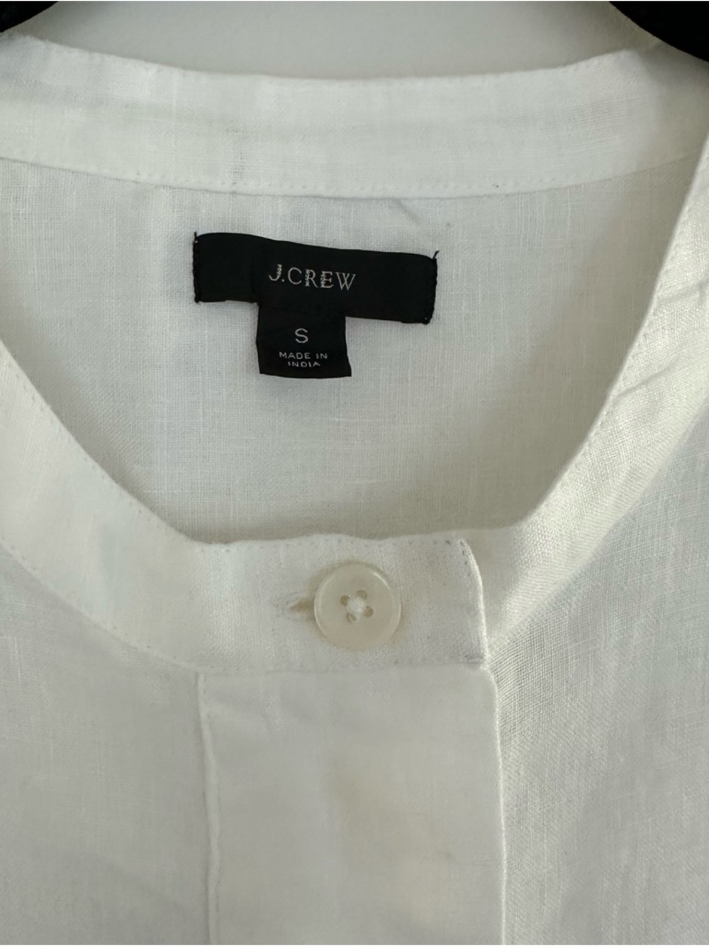 J. Crew White Linen Button Front Tunic - Picture 2 of 7